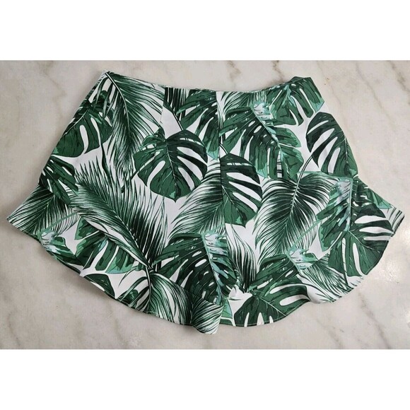 Guess Los Angeles Green Palm Leaf Print Shorts Women's Size Small - Picture 2 of 6